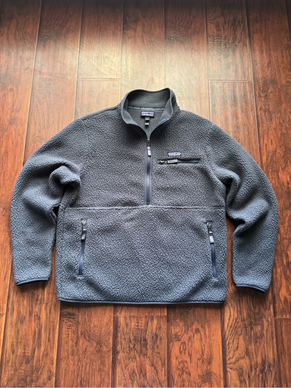Patagonia Women's Retro Pile Marsupial Fleece Smolder Blue Gorpcore Cozy Large